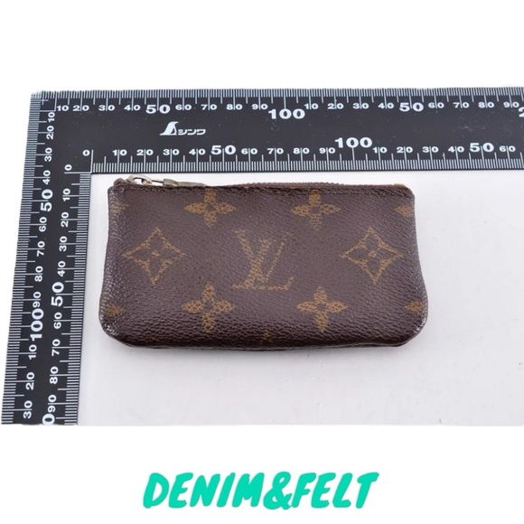 🤎LOUIS VUITTON Brown Monogram Leather LV Pochette Cre Coin Case | PRELOVED 🤎 - Picture 9 of 10